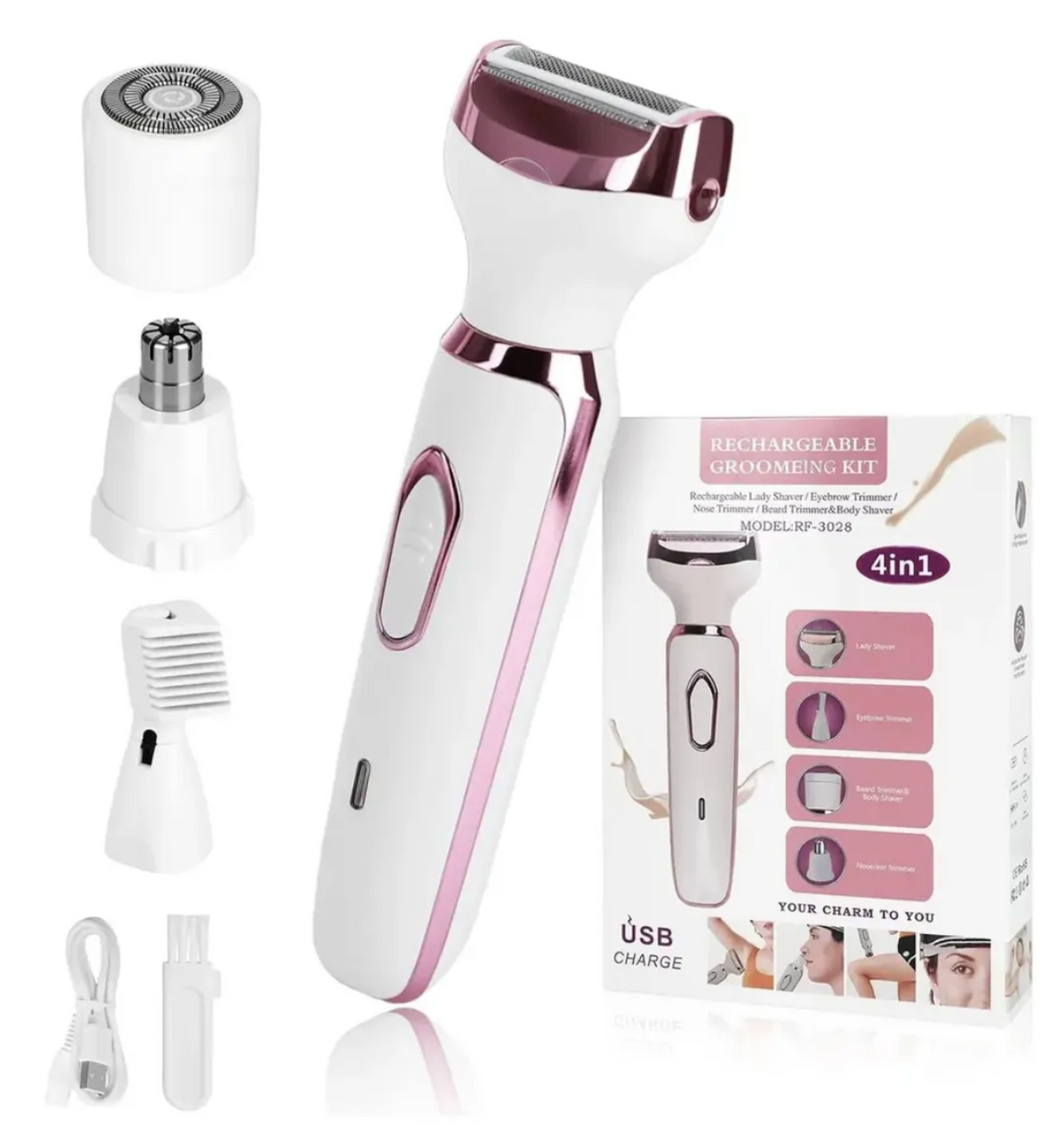 DEPILADORA 4 EN 1 DAMAS  RECARGABLE